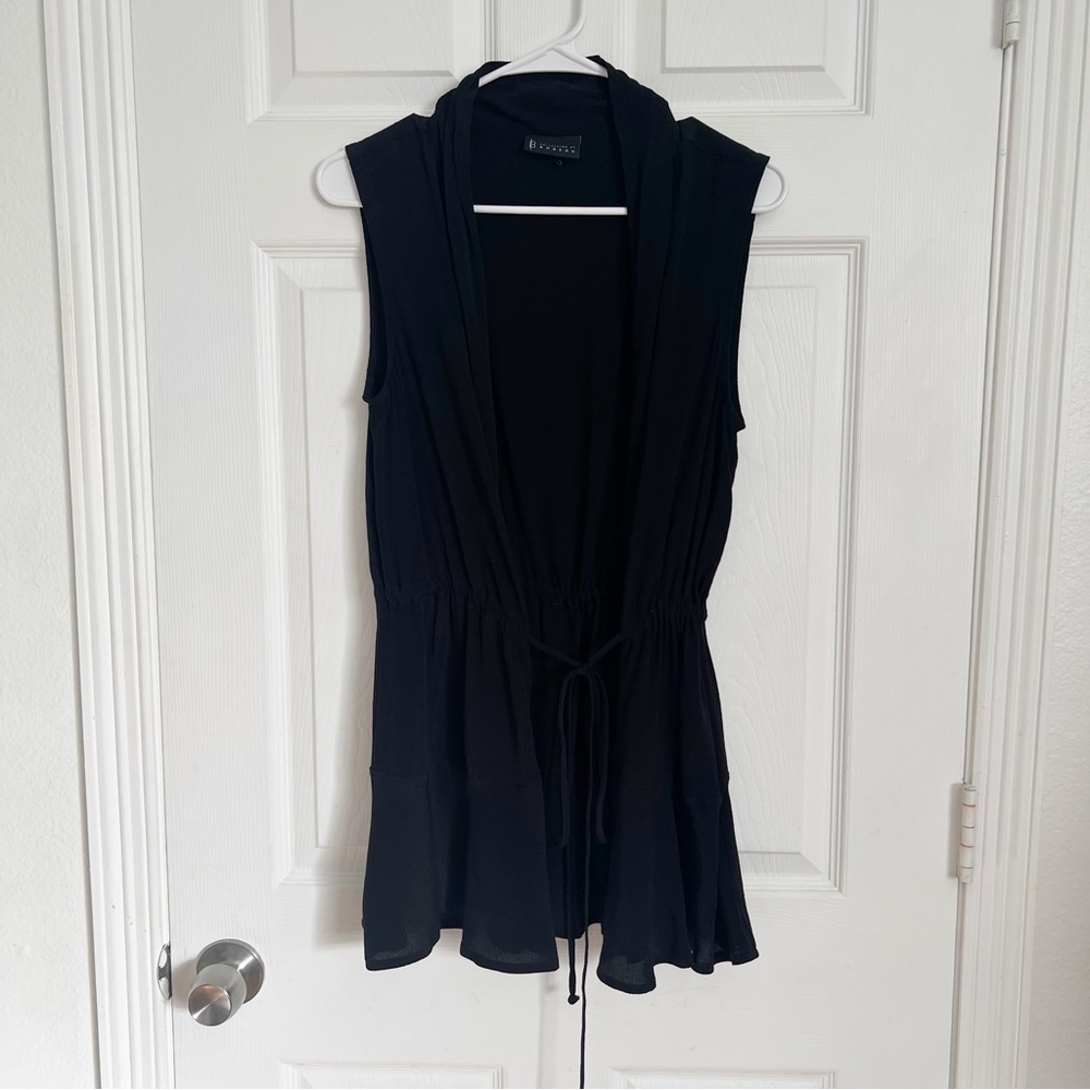 Bobeau | Waist Tie Waterfall Vest